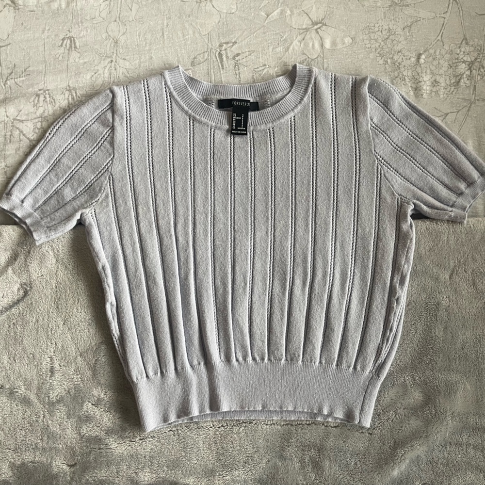 Forever 21 light blue crop top